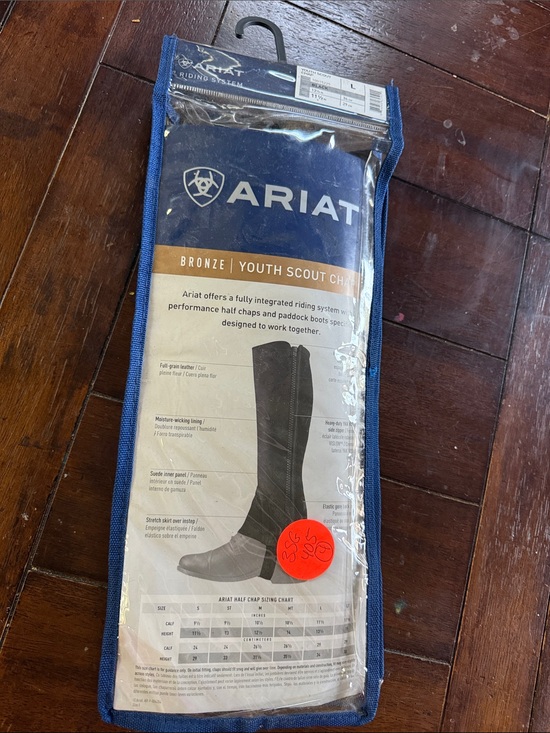 Ariat Other - Ariat Navy and Bronze Youth Scout Half Chaps